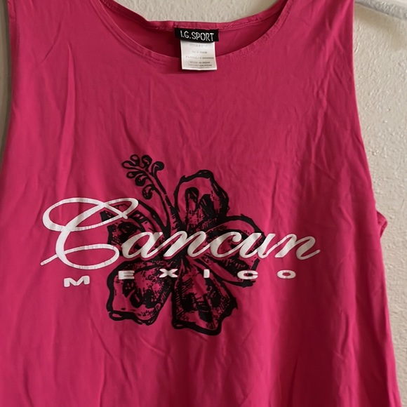 #183I.G.SPORT ,Pink,Fuccia,Tshirt,Cancún,Mexico,(Mini dress),size XL - Picture 4 of 11